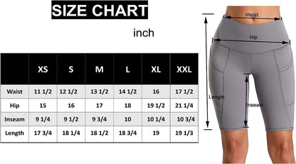 Women'S Short Yoga Side Pockets High Waist Workout Running Shorts